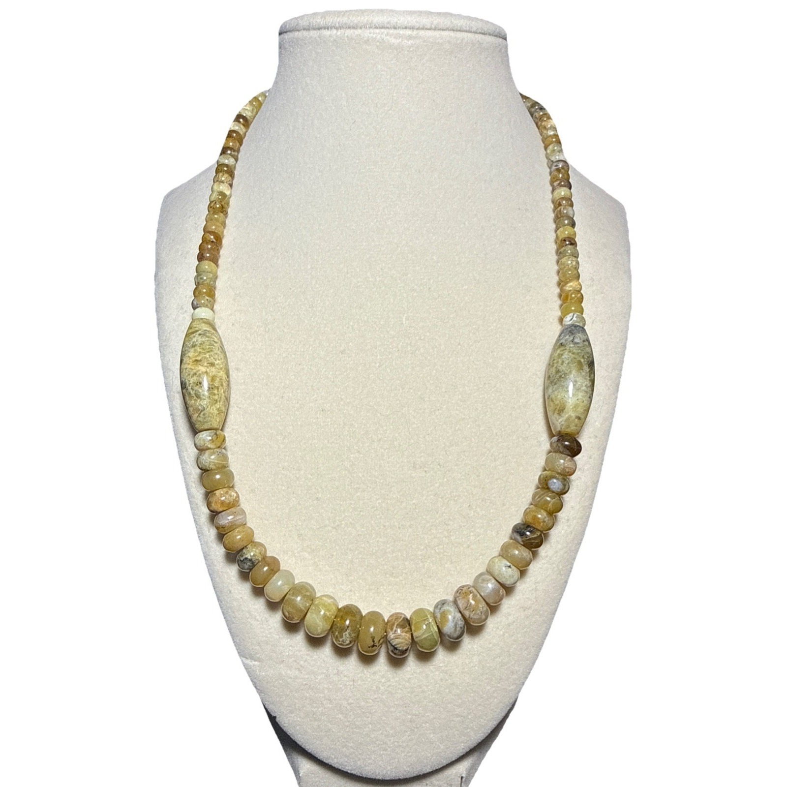 Jay King Yellow Opal And Sterling Silver Beaded Necklace J13-1 130$